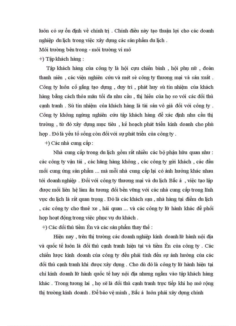 image for page Báo cáo thực tập tại Công ty thương mại và du lịch Bắc á