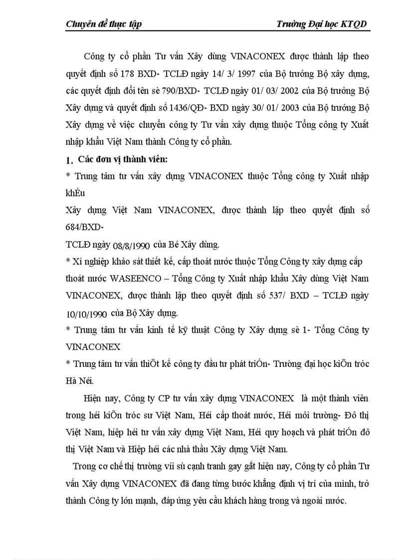 image for page Đầu tư nâng cao năng lực hoạt động ở Công ty cổ phần Tư vấn Xây dựng VINACONEX 1