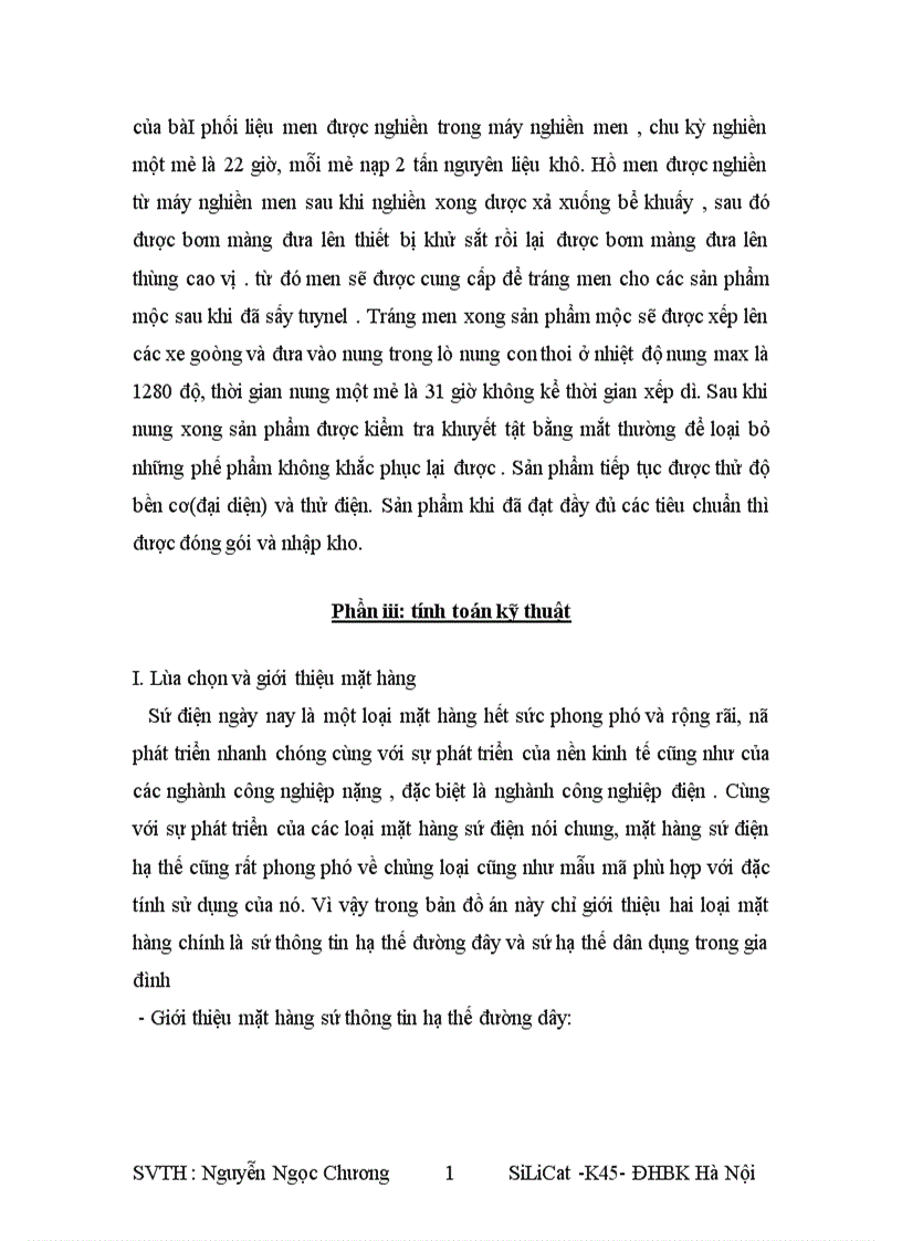 image for page Thiết kế nhà máy sản xuất sứ điện hạ thế năng suất 1000 tấn năm nhiệt độ nung 12800C lò nung con thoi