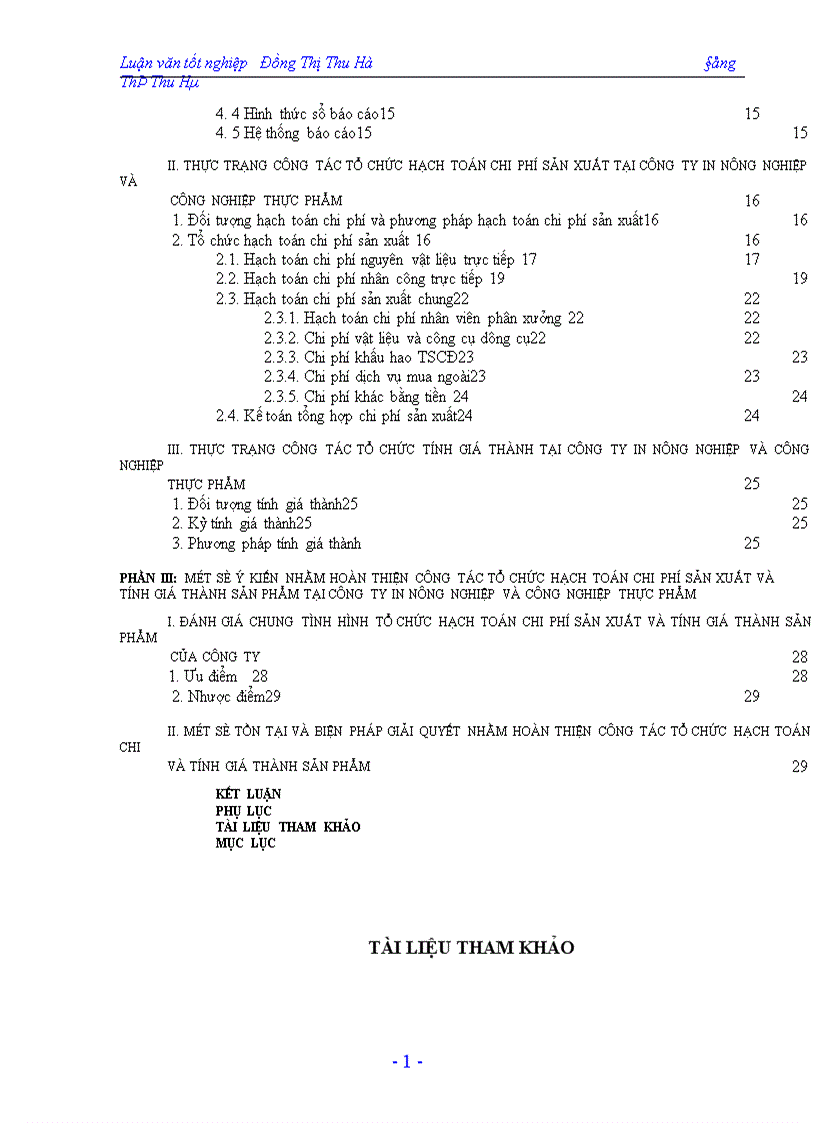 image for page Hạch toán chi phí sản xuất và tính giá thành sản phẩm tại công ty In Nông nghiệp và Công nghiệp thực phẩm 1