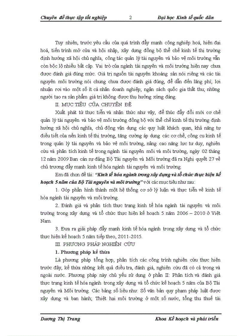 image for page Kinh tế hóa ngành trong xây dựng và tổ chức thực hiện kế hoạch 5 năm của Bộ Tài nguyên và môi trường 1