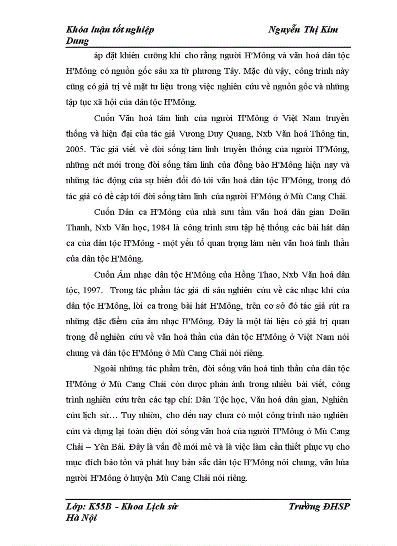 image for page Đời sống văn hóa tinh thần của người H Mông ở huyện Mù Cang Chải Yên Bái