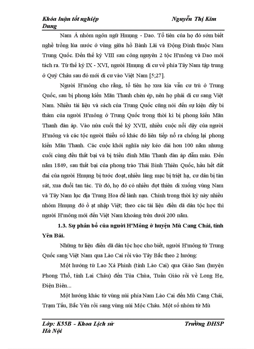 image for page Đời sống văn hóa tinh thần của người H Mông ở huyện Mù Cang Chải Yên Bái