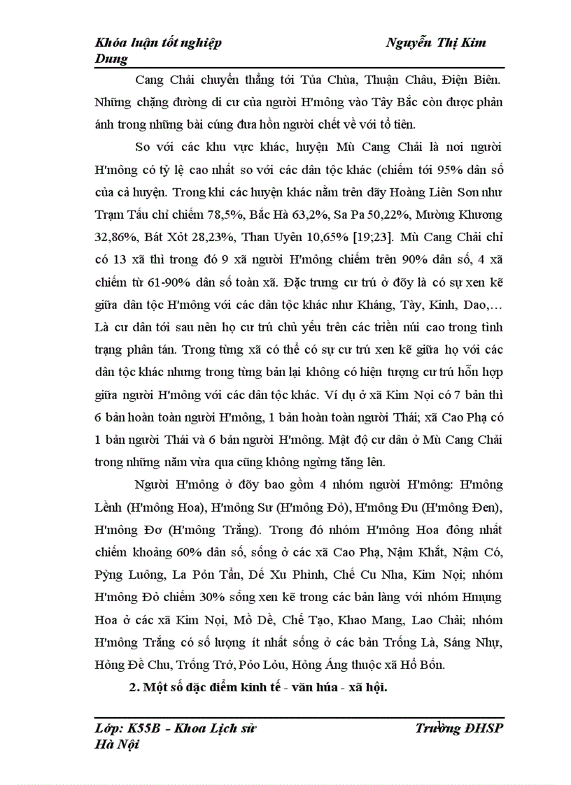 image for page Đời sống văn hóa tinh thần của người H Mông ở huyện Mù Cang Chải Yên Bái