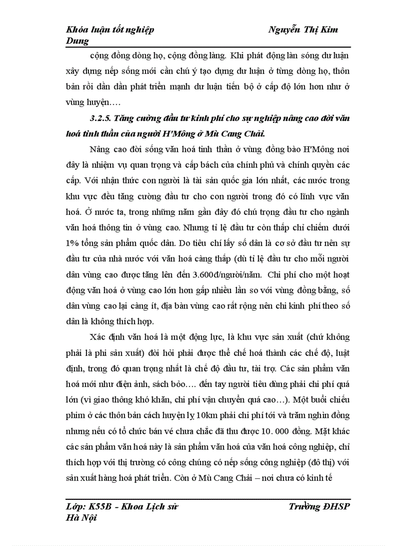 image for page Đời sống văn hóa tinh thần của người H Mông ở huyện Mù Cang Chải Yên Bái