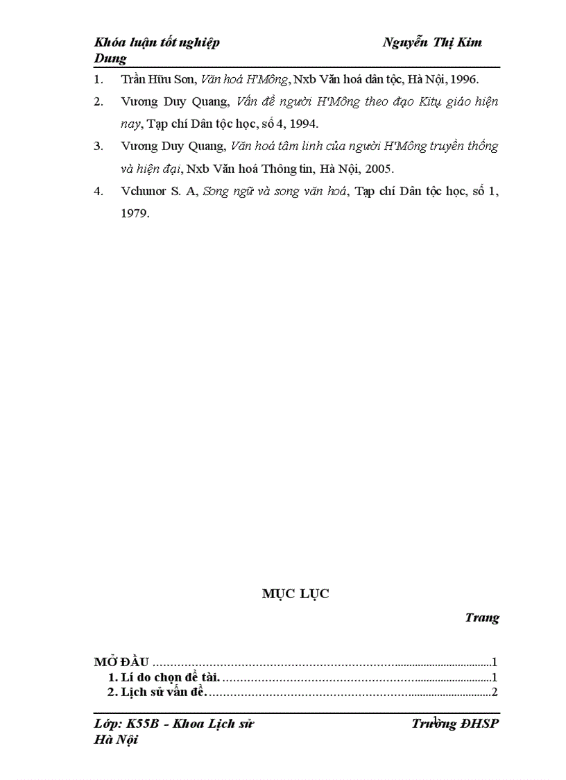 image for page Đời sống văn hóa tinh thần của người H Mông ở huyện Mù Cang Chải Yên Bái