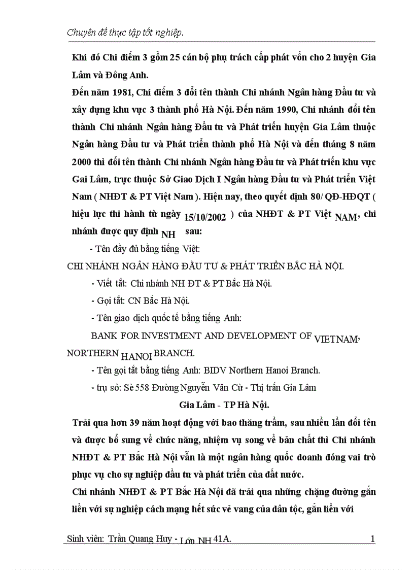 image for page Một số giải pháp nhằm nâng cao chât lượng tín dụng ngắn hạn tại Chi nhánh Ngân hàng Đầu tư Phát triển Bắc Hà nội 1