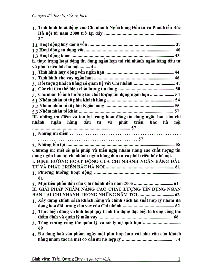 image for page Một số giải pháp nhằm nâng cao chât lượng tín dụng ngắn hạn tại Chi nhánh Ngân hàng Đầu tư Phát triển Bắc Hà nội 1