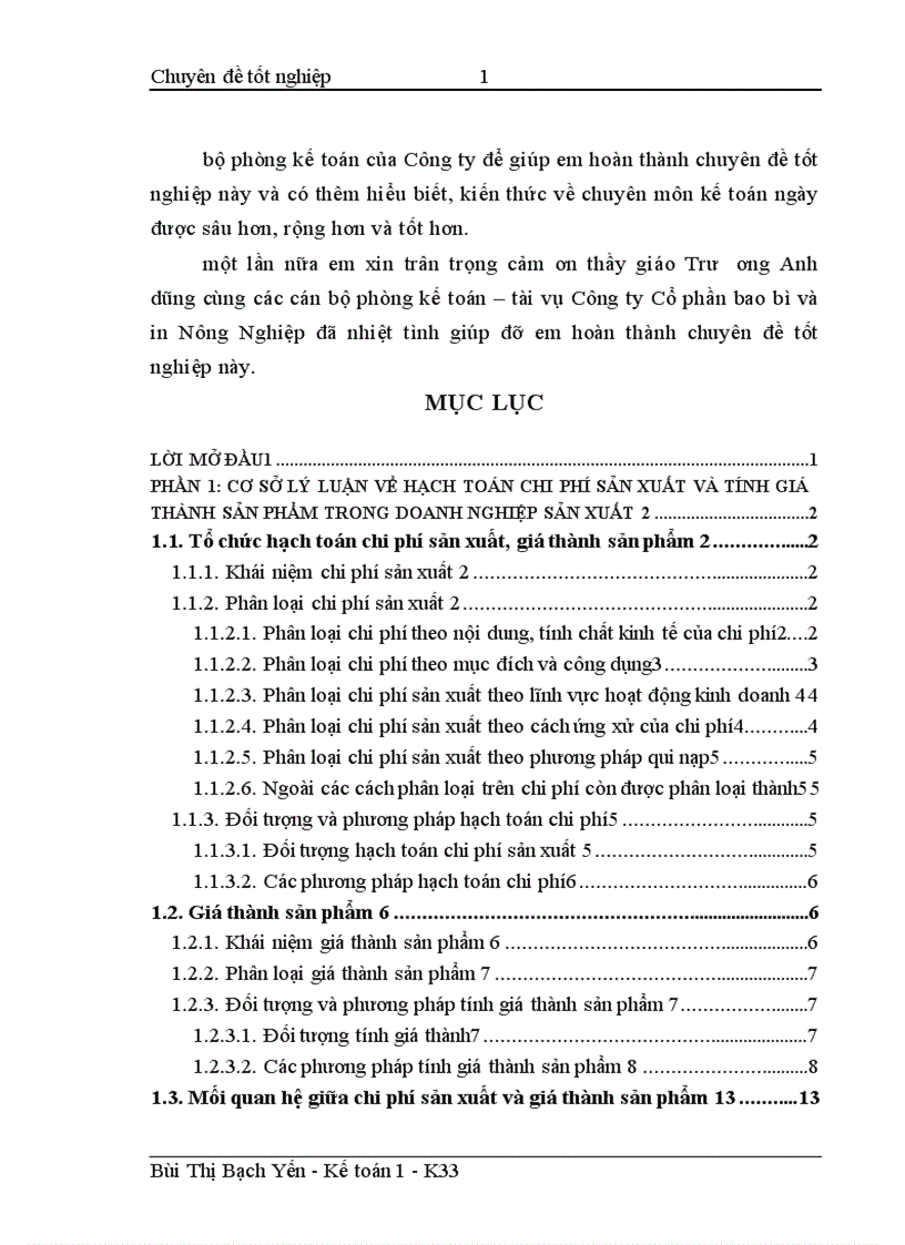 image for page Hoàn thiện hạch toán chi phí sản xuất và tính giá thành sản phẩm tại Công ty Cổ phần bao bì và in nông nghiệp 1