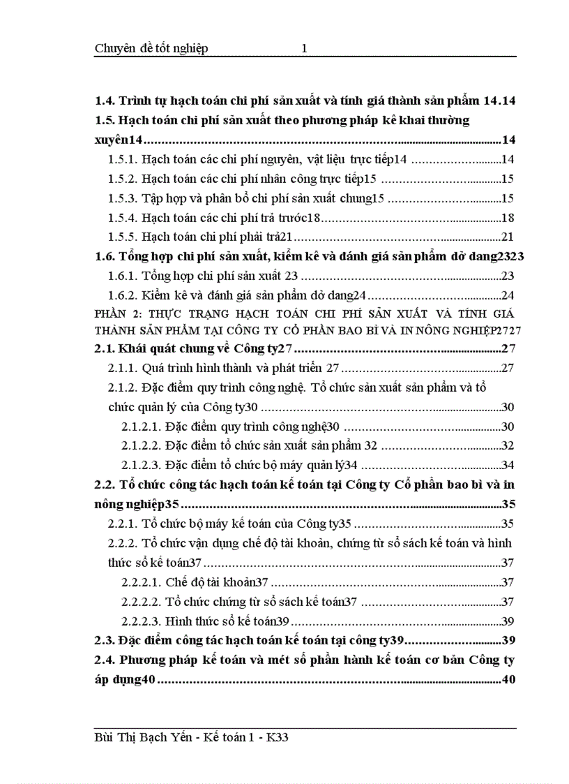 image for page Hoàn thiện hạch toán chi phí sản xuất và tính giá thành sản phẩm tại Công ty Cổ phần bao bì và in nông nghiệp 1