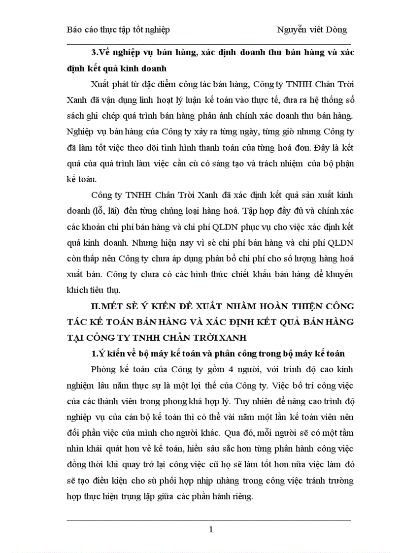image for page Một số ý kiến đề xuất nhằm hoàn thiện công tác kế toán bán hàng và xác định kết quả tại công ty TNHH Chân Trời Xanh