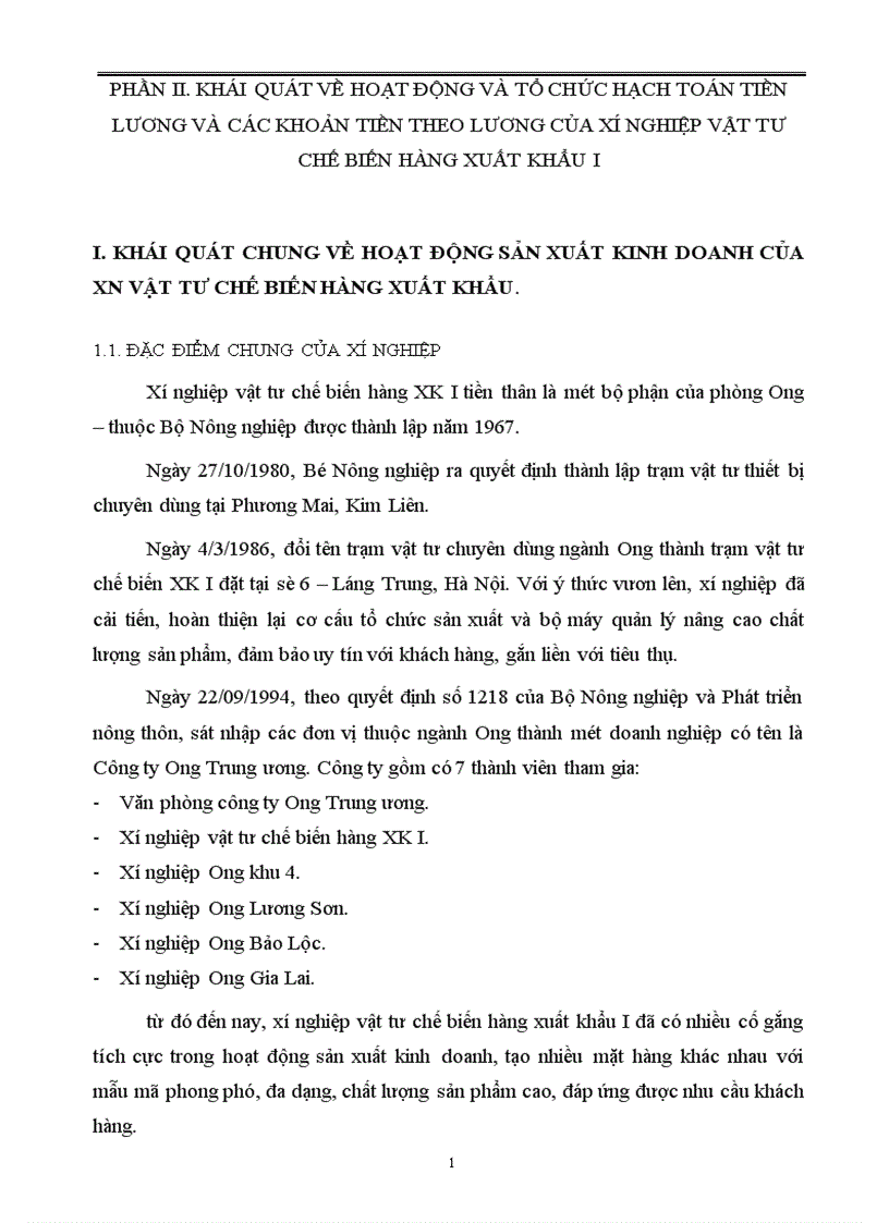 image for page Báo cáo thực tập tại Xí nghiệp Vật tư chế biến hàng xuất khẩu I