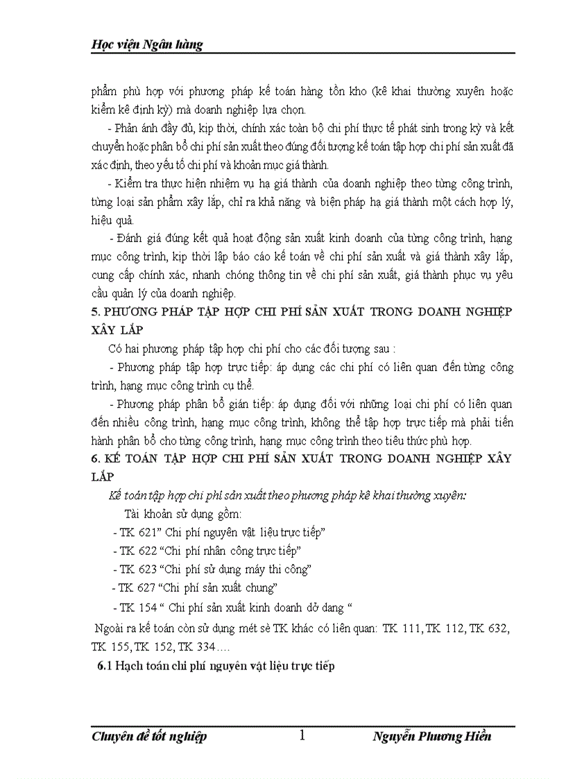 image for page Hoàn thiện về kế toán tập hợp chi phí sản xuất và tính giá thành sản phẩm xây lắp tại cÔNG ty cổ phần đầu tư và xây dựng hud3 1
