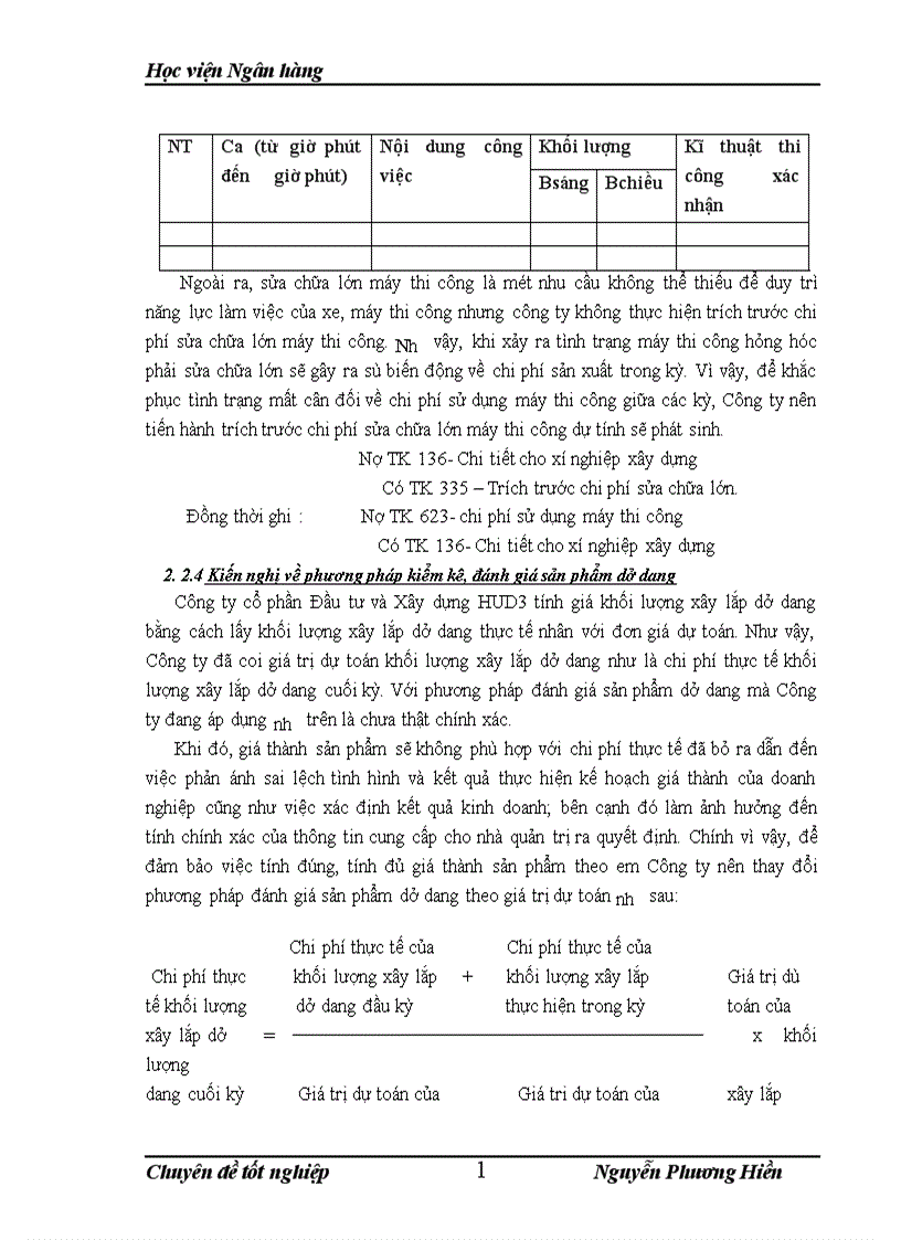 image for page Hoàn thiện về kế toán tập hợp chi phí sản xuất và tính giá thành sản phẩm xây lắp tại cÔNG ty cổ phần đầu tư và xây dựng hud3 1