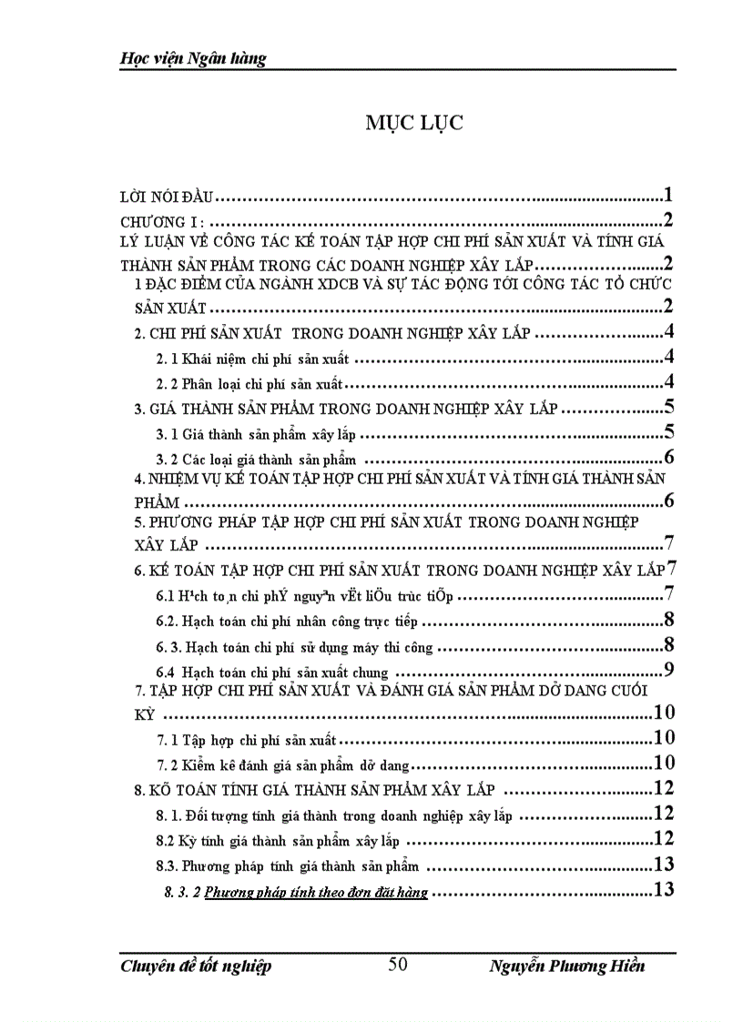 image for page Hoàn thiện về kế toán tập hợp chi phí sản xuất và tính giá thành sản phẩm xây lắp tại cÔNG ty cổ phần đầu tư và xây dựng hud3 1