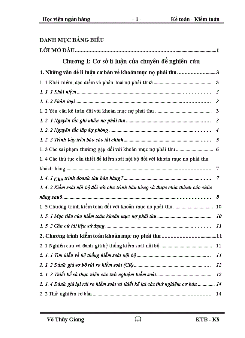 image for page Quy trình kiểm toán khoản mục Nợ phải thu do Chi nhánh công ty TNHH Kiểm toán và Dịch vụ Tin học AISC thực hiện 1