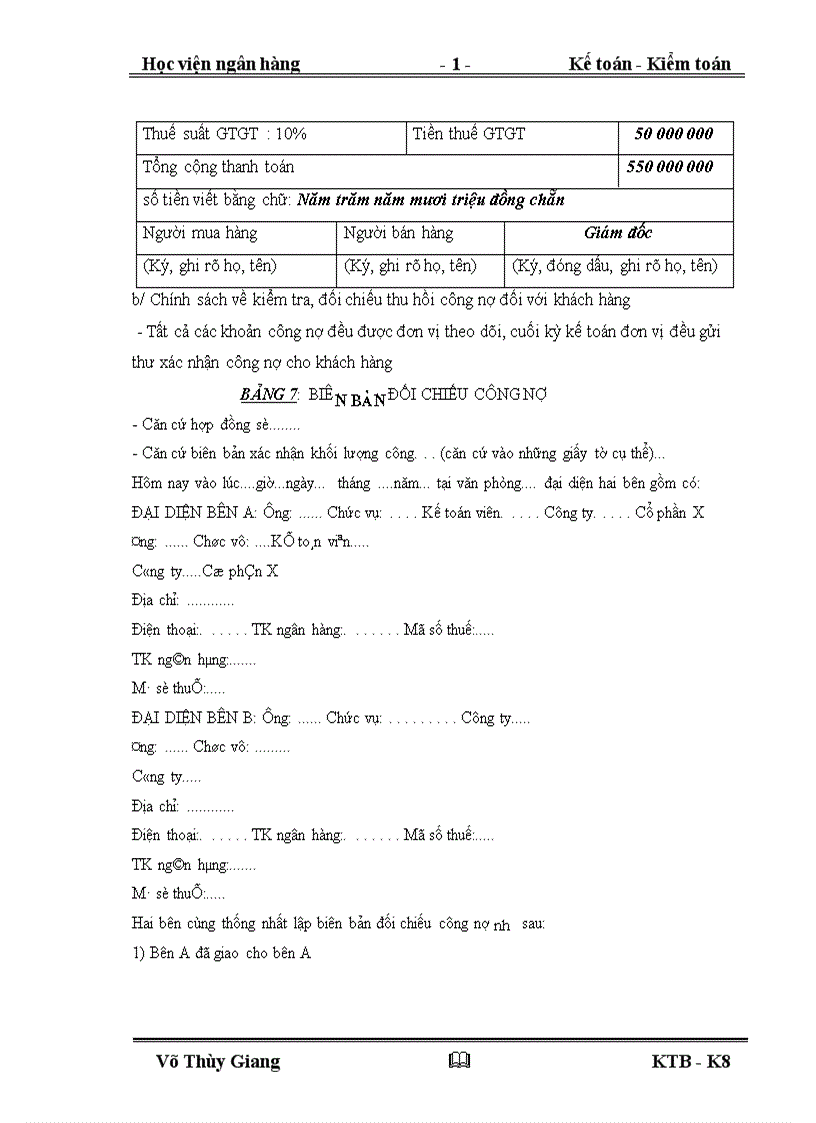 image for page Quy trình kiểm toán khoản mục Nợ phải thu do Chi nhánh công ty TNHH Kiểm toán và Dịch vụ Tin học AISC thực hiện 1