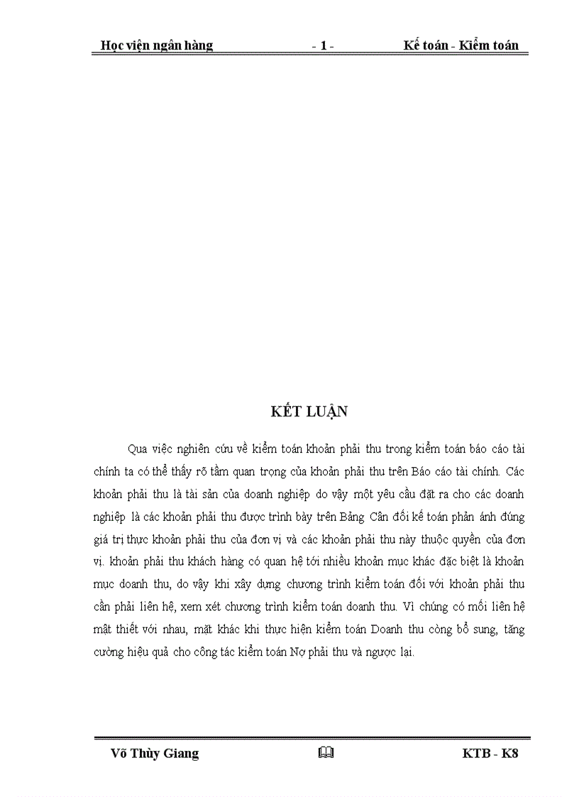 image for page Quy trình kiểm toán khoản mục Nợ phải thu do Chi nhánh công ty TNHH Kiểm toán và Dịch vụ Tin học AISC thực hiện 1