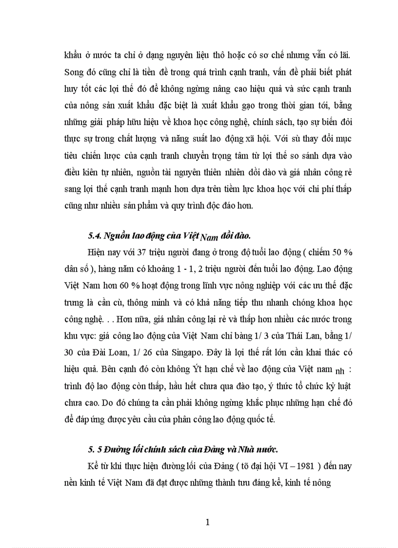 image for page Lợi thế trong sản xuất và giải pháp nâng cao khả năng cạnh tranh của lúa gạo Việt Nam 1