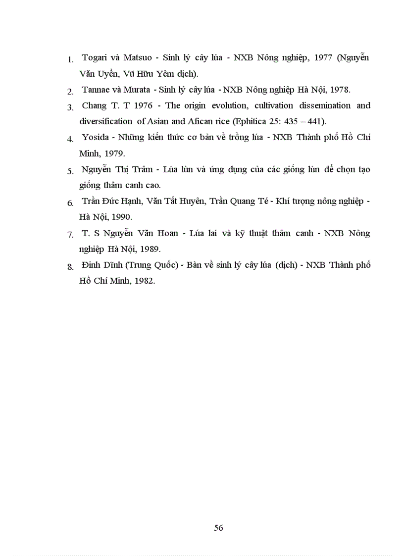 image for page Đánh giá năng suất và khả năng chống chịu sâu bệnh của các dòng triển vọng trong tập đoàn quan sát vụ mùa năm 2002 tại Thanh Trì Hà Nội 1