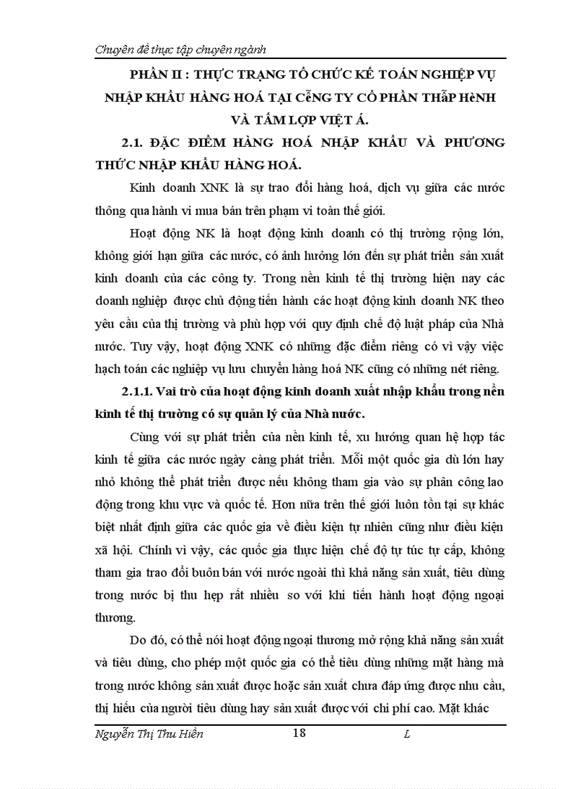 image for page Thực trạng tổ chức kế toán nghiệp vụ nhập khẩu hàng hoá tại công ty cổ phần thép hình và tấm lợp Việt Á 1