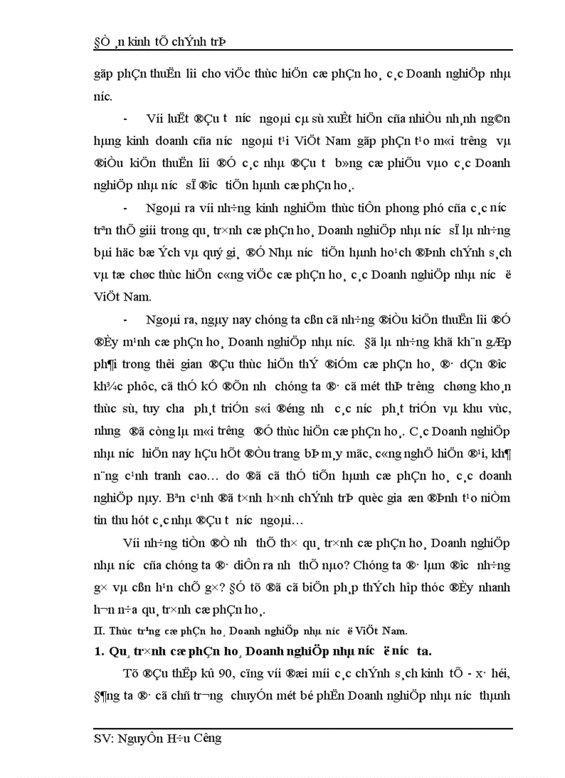image for page Một số biện pháp nhằm tiếp tục đẩy mạnh quá trình cổ phần hoá trong một bộ phận Doanh nghiệp nhà nước ở nước ta trong giai đoạn hiện nay 1