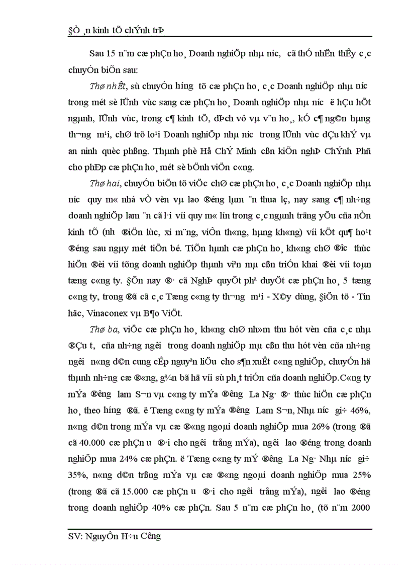 image for page Một số biện pháp nhằm tiếp tục đẩy mạnh quá trình cổ phần hoá trong một bộ phận Doanh nghiệp nhà nước ở nước ta trong giai đoạn hiện nay 1