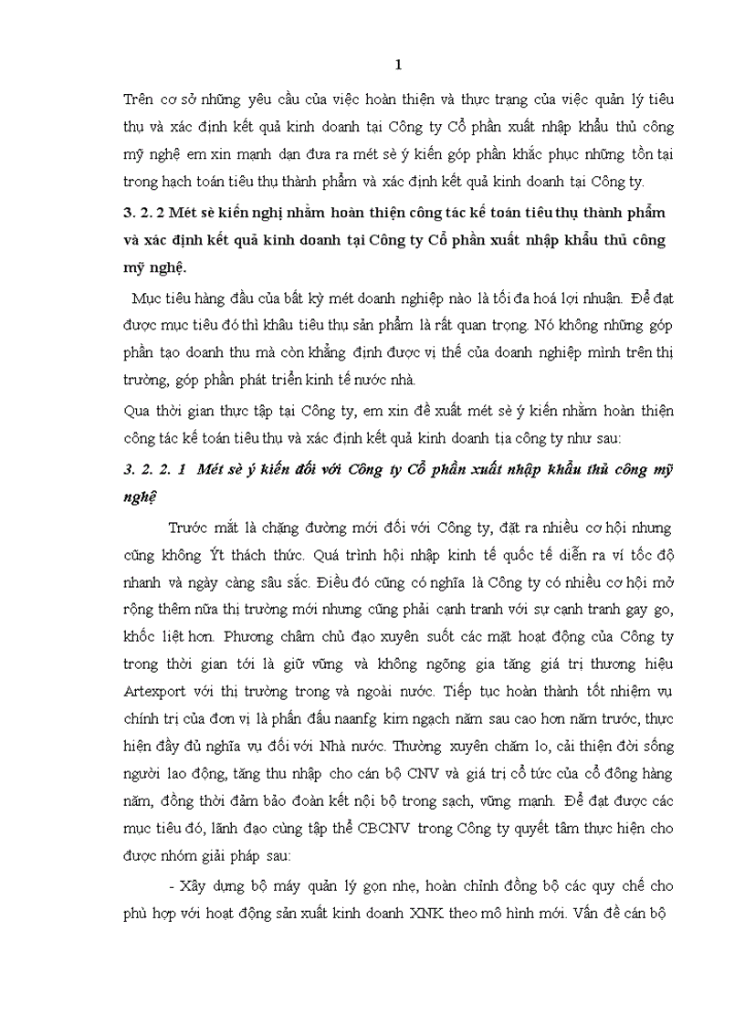 image for page Hoàn thiện công tác kế toán tiêu thụ và xác định kết quả kinh doanh tại Công ty Cổ phần Xuất Nhập khẩu thủ công mỹ nghệ 1