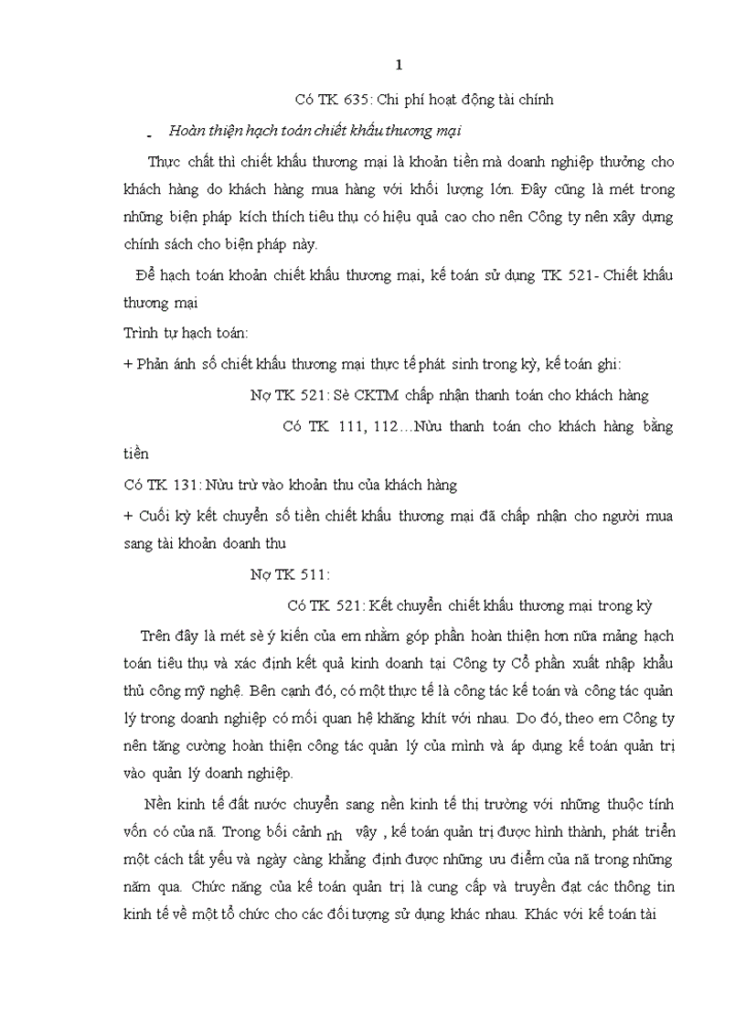 image for page Hoàn thiện công tác kế toán tiêu thụ và xác định kết quả kinh doanh tại Công ty Cổ phần Xuất Nhập khẩu thủ công mỹ nghệ 1