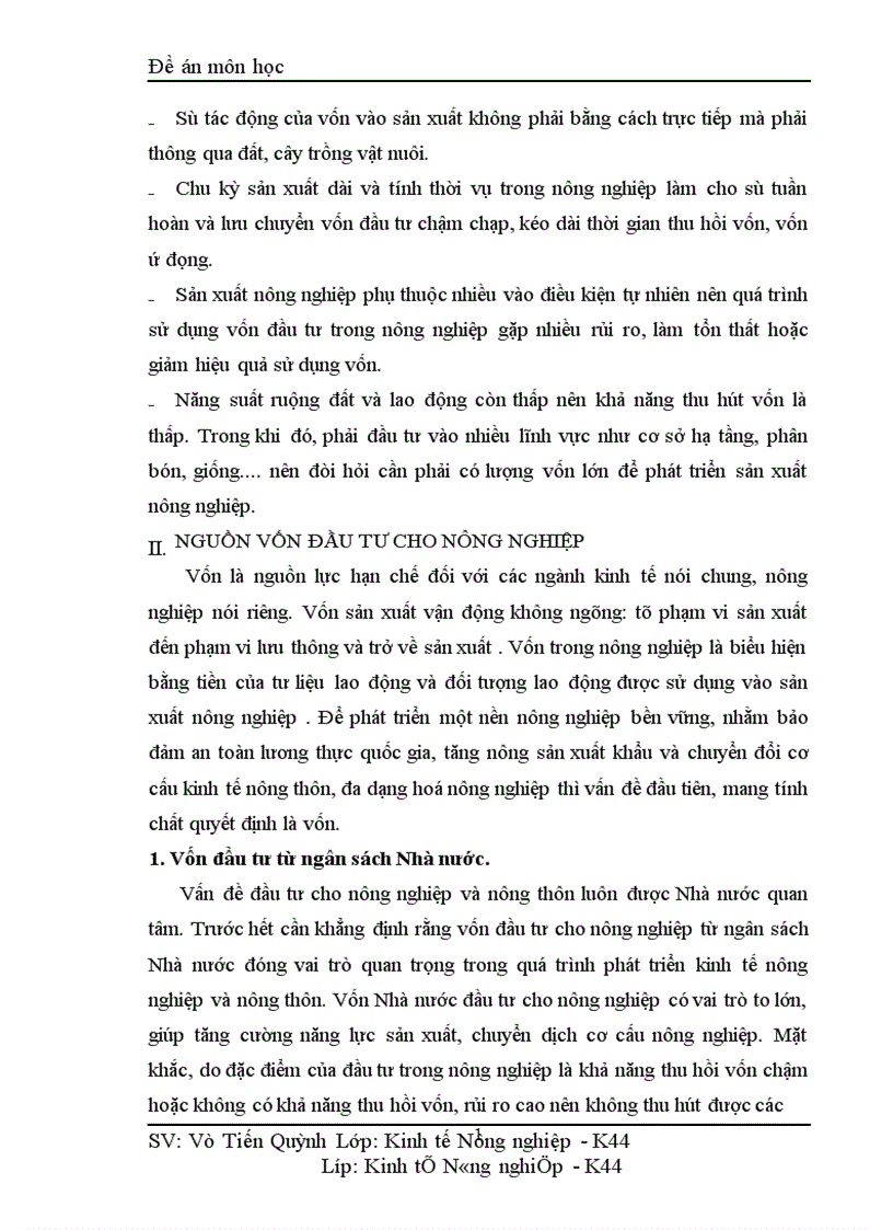 image for page Thực trạng và giải pháp sử dụng vốn đầu tư cho nông nghiệp nông thôn 1