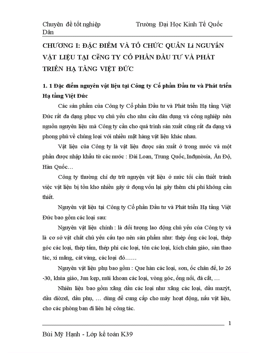 image for page Hoàn thiện công tác kế toán nguyên vật liệu tại Công ty Cổ phần Đầu tư và Phát triển Hạ tầng Việt Đức 1