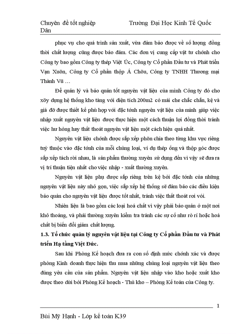 image for page Hoàn thiện công tác kế toán nguyên vật liệu tại Công ty Cổ phần Đầu tư và Phát triển Hạ tầng Việt Đức 1