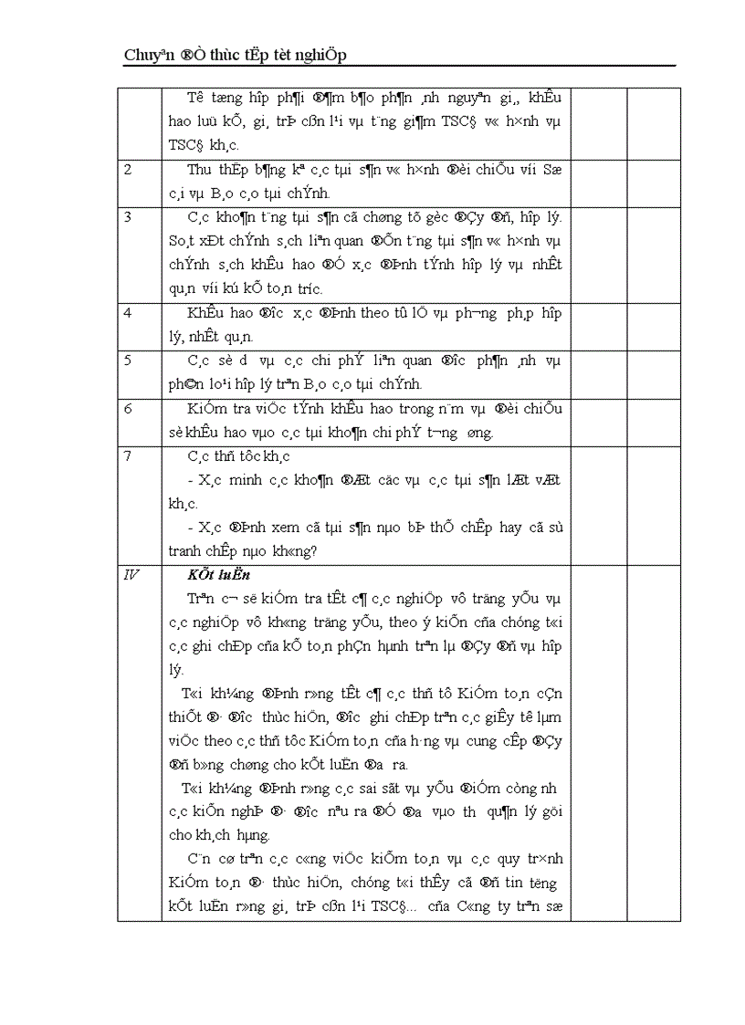image for page Thực trạng kiểm toán khoản mục TSCĐ trong kiểm toán báo cáo tài chính do công ty TNHH Kiểm toán và Tư vấn tài chính quốc tế IFC thực hiện 1