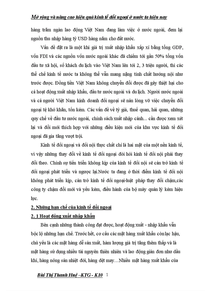 image for page Mở rộng và nâng cao hiệu quả kinh tế đối ngoại ở nước ta hiện nay