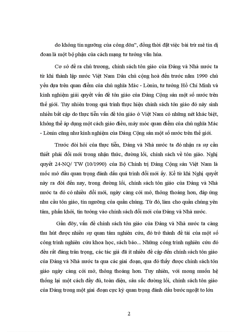 image for page Chính sách tôn giáo của Đảng và Nhà nước Việt Nam trong những năm 1990 2007 1