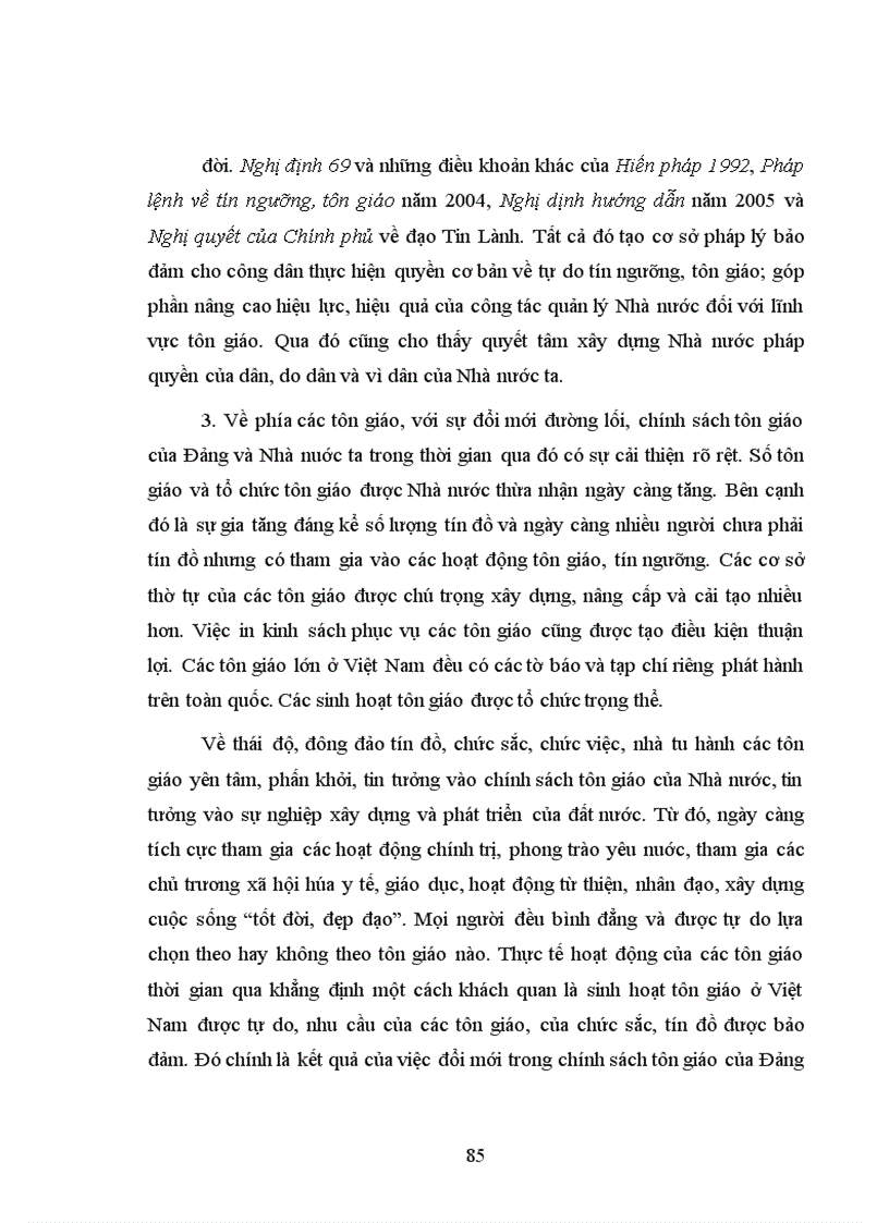 image for page Chính sách tôn giáo của Đảng và Nhà nước Việt Nam trong những năm 1990 2007 1