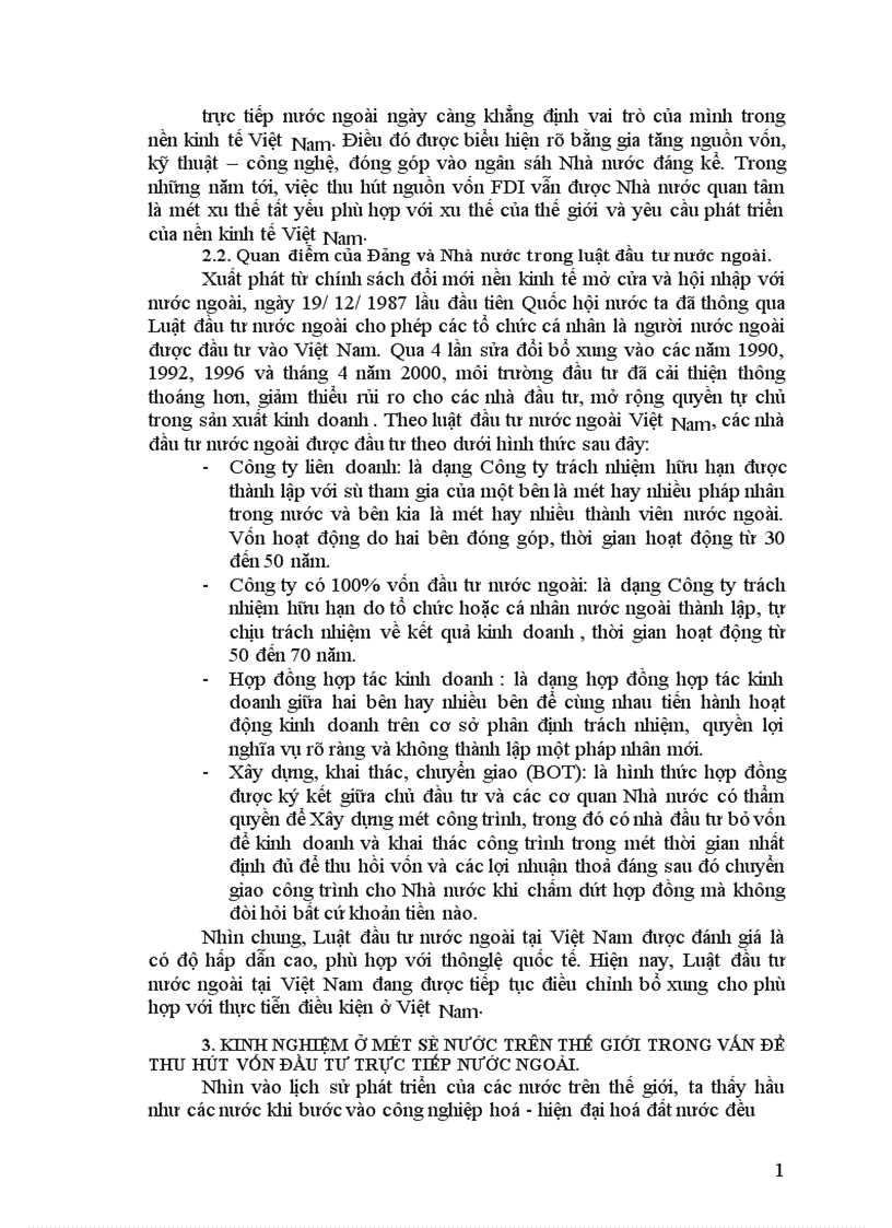 image for page Một số giải pháp nhằm thu hút nguồn vốn đầu tư trực tiếp nước ngoài ở Việt Nam trong quá trình sự nghiệp CNH HĐH 1