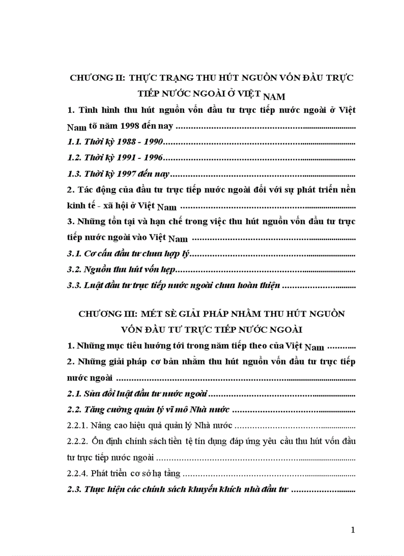 image for page Một số giải pháp nhằm thu hút nguồn vốn đầu tư trực tiếp nước ngoài ở Việt Nam trong quá trình sự nghiệp CNH HĐH 1