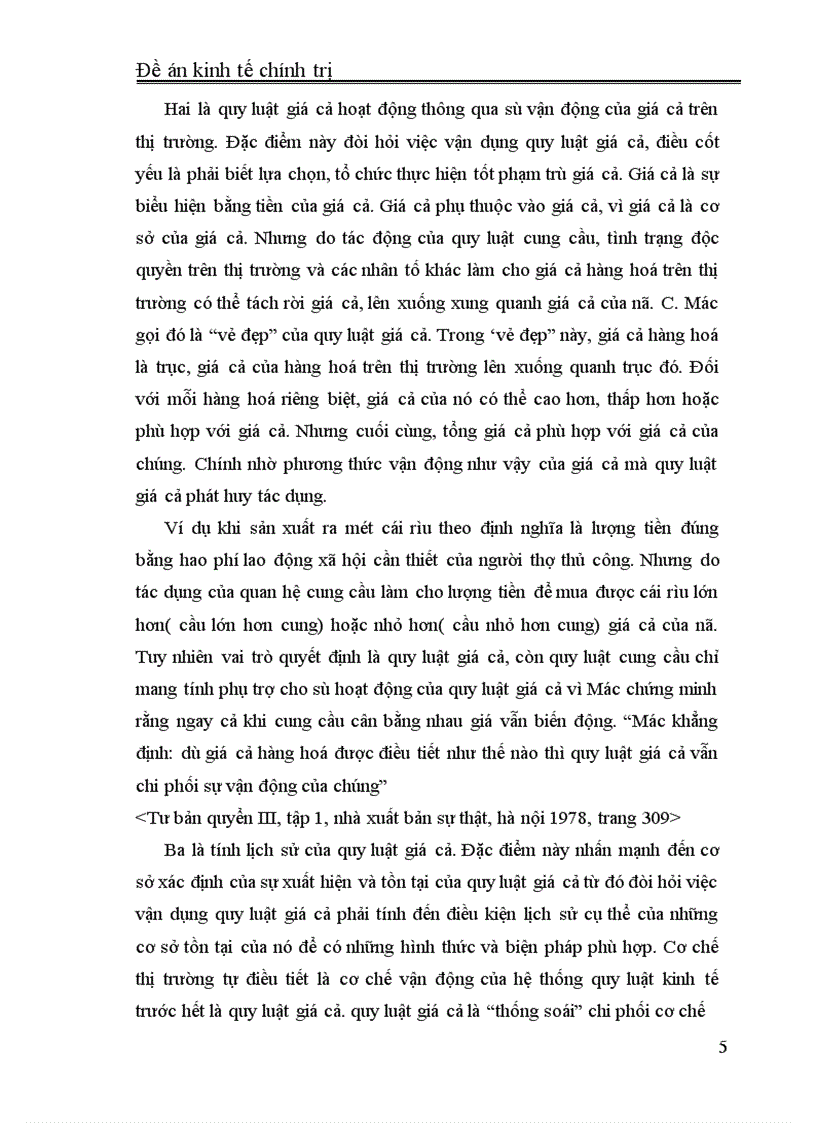 image for page Lý luận giá cả của Mác và sự vận dụng vào Việt Nam hiện nay 1