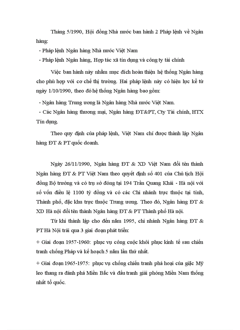 image for page Kết quả kinh doanh trong những năm gần đây của Chi nhánh BIDV Hà nội