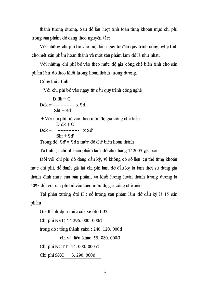 image for page Tổ chức kế toán tập hợp chi phí sản xuất và tính giá thành sản phẩm tại công ty cơ khí ô tô 3 2 1
