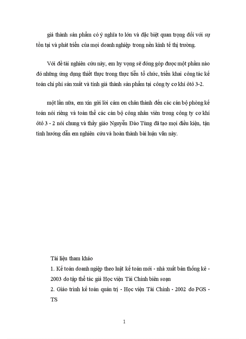 image for page Tổ chức kế toán tập hợp chi phí sản xuất và tính giá thành sản phẩm tại công ty cơ khí ô tô 3 2 1