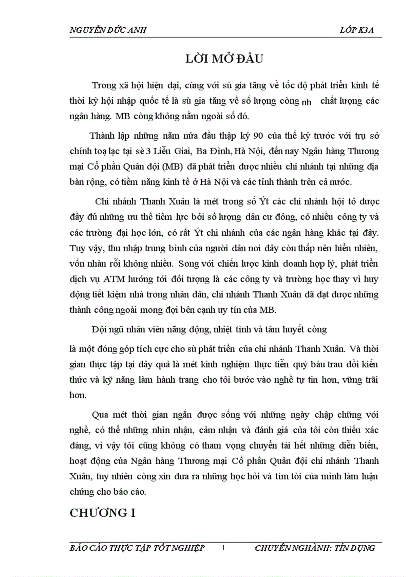 image for page Báo cáo thực tập tổng hợp tại Ngân hàng thương mại Cổ phần Quân đội Chi nhánh Thanh Xuân