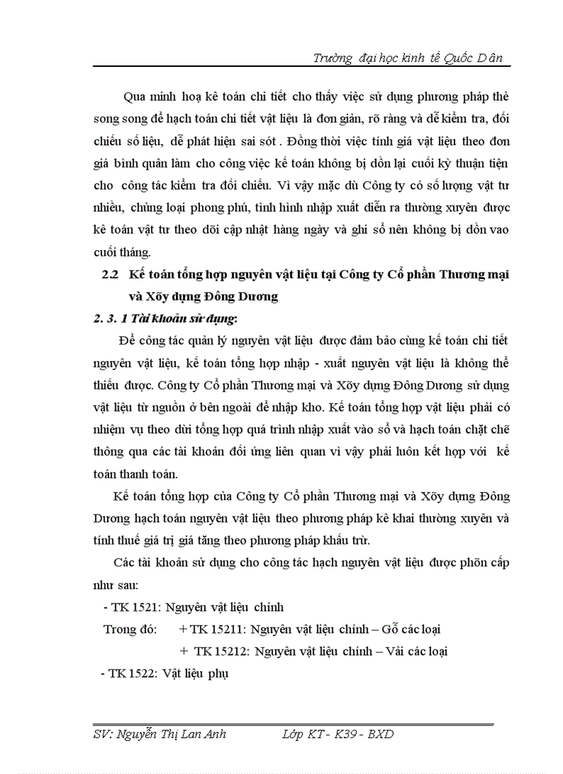 image for page Kế toán nguyên vật liệu tại Công ty Cổ phần Thương mại và Xây dựng Đông Dương 1