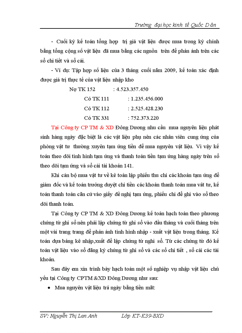image for page Kế toán nguyên vật liệu tại Công ty Cổ phần Thương mại và Xây dựng Đông Dương 1