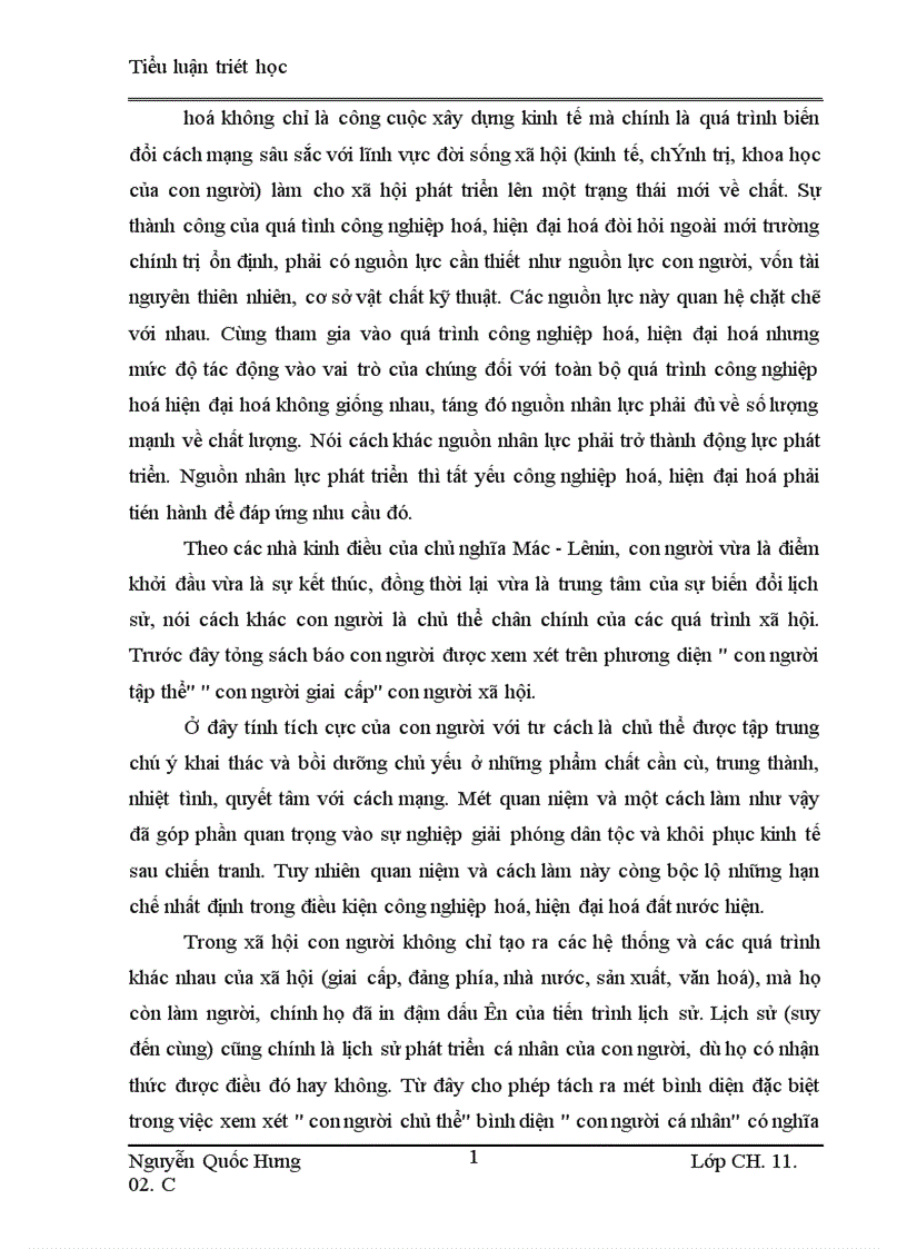 image for page Lý luận của chủ nghĩa Mác Lê nin về con người và vấn đề con người trong sự nghiệp công nghiệp hoá hiện đại hoá đất nước