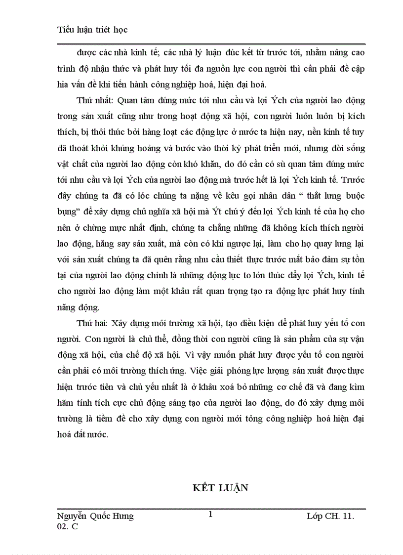 image for page Lý luận của chủ nghĩa Mác Lê nin về con người và vấn đề con người trong sự nghiệp công nghiệp hoá hiện đại hoá đất nước