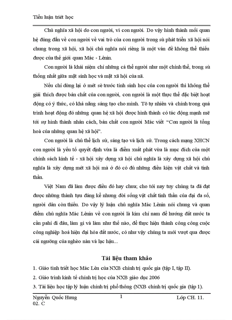 image for page Lý luận của chủ nghĩa Mác Lê nin về con người và vấn đề con người trong sự nghiệp công nghiệp hoá hiện đại hoá đất nước