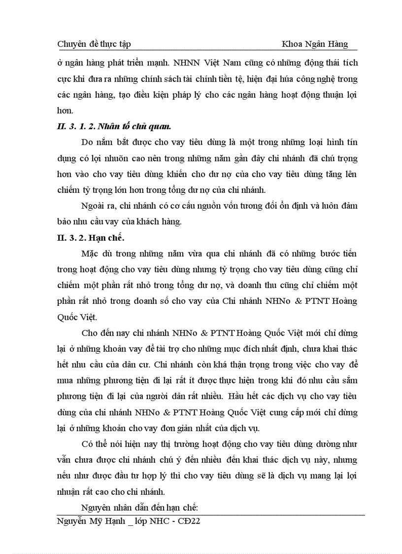 image for page Giải pháp mở rộng cho vay tiêu dùng tại NHNo PTNT Hoàng Quốc Việt 1