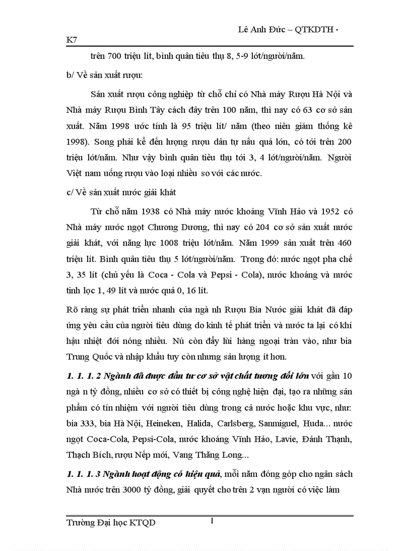 image for page tình hình sản xuất kinh doanh rượu bia nước giải khát ở nước ta và tại công ty Arowine